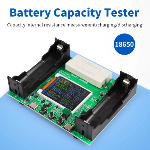 เครื่องทดสอบความจุ18650แบตเตอรี่ลิเธียม MAh MWh เครื่องตรวจจับพลังงานแบตเตอรี่จอแสดงผลแอลซีดีดิจิทัล