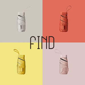 HOME DING Mini Pocket Umbrella Six-Folds small Umbrella Folding UV Protection Capsule Folded Ambrella