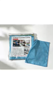 MJ-3030 New Arrival Microfiber cleaning cloths in green pink purple gray 4 colors 12 pieces