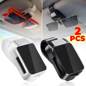 2PCS Car Sun Visor Sunglasses Clip Car Glasses Holder Portable Ticket Card Clamp ABS Eyeglasses Case Car Accessories