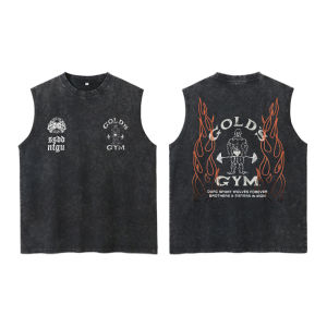 Vintage Y2K Summer Washed Tank Top Cotton Streetwear Hip Hop Loose Street Graphics Retro Punk Sleeveless Vest For Men Women
