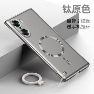 Ultra-Thin Magnetic Edgeless Huawei Honor 60 Phone Case Metal Painted Hard Shell Full Lens Coverage for Honor 60 pro SE Male Female Creative Business