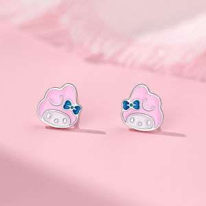 ต่างหูเงินแท้ S999 สำหรับเด็กผู้หญิง ต่างหูรูปสัตว์น่ารัก ต่างหูเงินแท้สำหรับเด็ก เครื่องประดับหูสำหรับเด็ก ต่างหูแฟชั่น