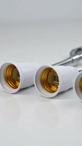 20cm-60cm Home Use E27 Screw Lamp Extension Holder LED Light Bulb Accessories Lamp Base Light Socket Adapter Converter Extender