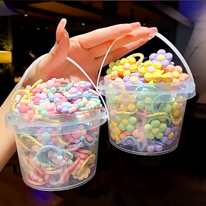 40 pcs Korean Cute Hair Rope Colorful Cartoon Rubber Band Pony Tail for Kids Girl Hair Tie Hair Accessories Headdress(NO BOX)