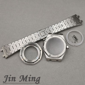 High Quality 41mm Suitable For NH35/NH36/4R36 Movement Replacement Watch Case + Strap Sapphire Glass Stainless Steel