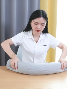 ErgoCylindrical Memory Foam Neck Support Bolster | Portable Memory Foam Pillow with Snap Closure for Enhanced Travel Comfort