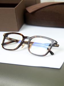 Wide Face Large Frame Glasses Original Good Goods Tortoiseshell Color TF Glasses Frame 5928 Can Be Prescribed for Myopia And High Myopia