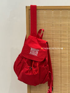 Casual Drawstring Sports Backpack Lightweight High Aesthetic Value for College Students Class Korean Women Small Book Bag