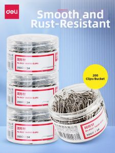 deli | Nickel Plated Thickened Paper Clips 1000pcs