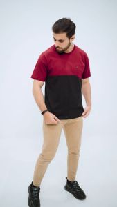 Otsky Kaos Pria Two Colour Cotton Combed 24s Pendek Polos