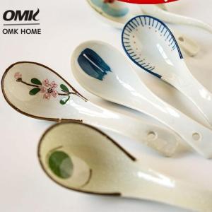 OMK Japanese style Ceramic Soup Spoon
