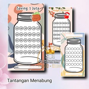 [Bundle] Kertas Challenge Jar Binder Tabungan A6 - 6 Ring