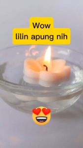Lilin apung aromaterapi lavender spa unik souvenir pernikahan kado murah lucu natal tahun baru hadiah relaksasi 15 gram