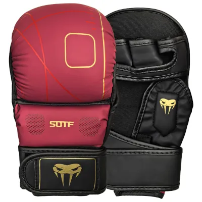 Professional Adult MMA Boxing Training Gloves Leather Half Finger with Cushion Sanda Knuckles for Sandbag