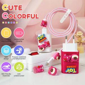 Raimondo Kasing Perlindungan Kabel Data Lucu 33W Set Perlindungan Pengisian Berwarna -warni Yang Cocok Adaptor Charger Pelindung Untuk Vivo