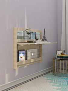 Wall-Mounted Ultra-Thin Folding Table Wall-Mounted Desk Minimalist Dining Table Storage Study Computer Desk Wall-Mounted Storage Rack Wall Table