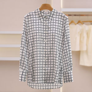 Elegant Plaid Loose Shaping Shirt
