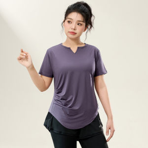 plus Size Yoga Outfit Set Women Loose Running Sports Top Professional Training Pilates plus Size Breathable Ultra Elastic Fitness Clothing