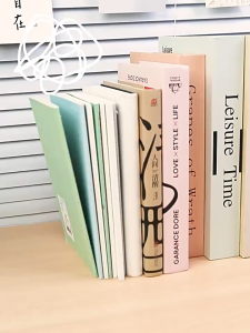 ชั้นวางหนังสือแบบยืดหดได้พับ10ถึง45ซมแบบตั้งโต๊ะ 3 กริดกล่องใส่เอกสาร ที่เก็บหนังสือ