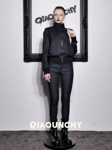 QIAOUNCHY | Elastic Fitted Blue Skinny Jeans