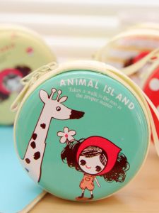Cute Princess Coin Purse Earphone Bag round Shape Creative Money Bag Girls Essential School Supplies Canister Korean Style