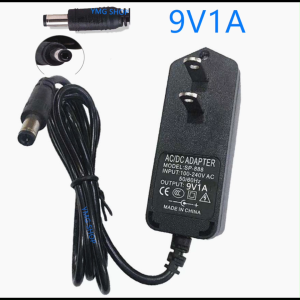 good quality 9v 1A DC/ Adapter 5.5X2.5mm สีดำ
