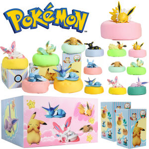 Bandai | Spot Hot Anime Character Eevee Multi Form Series Blind Box Desktop Decoration Ornament Set Toy Scene Building Props Mystery Gift