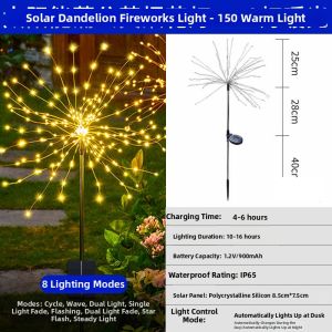 YUANMUXUAN | Solar Firework Light Outdoor