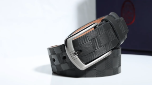 TP-KL007 Tali Pinggang Pria Casual Premium Sabuk Kulit Motif Kotak Stylish