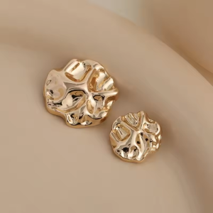 6Pcs 15/19/23/25MM Beautiful Gold Color Shank Buttons Zinc Alloy Irregular Shape Buttons Womens Sweater Blouse Accessories