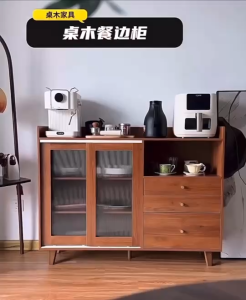 ตู้ครัว ชั้นวางอเนกประสงค์ วางทีวีได้ ตู้วางไมโครเวฟ ชั้นวางจาน ตู้ใส่ของตู้วางของในครัว ดีไซน์วินเทจ พื้นที่เก็บของกว้าง จุของได้เยอะ พร้อมส่ง