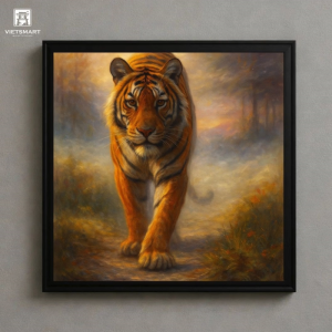 Tranh Nghệ thuật "Một Chú Hổ" VIETSMART ART - Sơn dầu 60 x 70cm