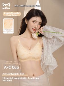 MiiOW | Summer Thin Bra for Small Breasts with Gather Lifting Support and Anti Sagging No Mark Lace