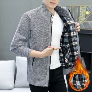 Áo Cardigan Knit Dày Cổ Cao Phong Cách Thường Ngày