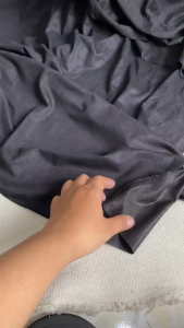 Vải Thun Mặt Nỉ Màu Đen Mỏng Khổ 1m55