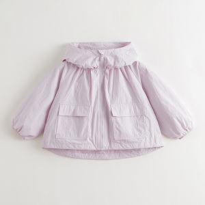 Marc&Janie | Fluorine-free Waterproof Girls Lightweight Floral Bud Hooded Jacket