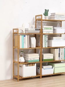 LACCOHUG Bamboo Storage Rack Wood  3/4/5 Layers Kitchen Household Rak Serbaguna Bamboo Shelf 置物架