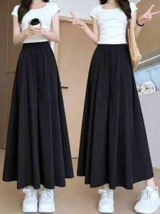 YAYANGREN | Black Ice Silk Pants High Waist Drapey Petite Friendly Capris