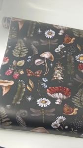 Vintage Mushroom Wallpaper owl Snake and Fern Dark Moody Wallpaper Peel and Stick Removable Forest Wallpaper Renter-Friendly Animal Contact Paper