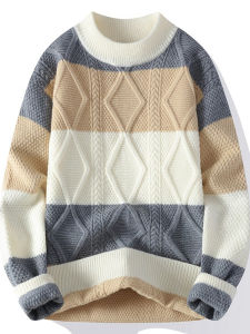 Áo Len Dệt Kim Dày Cho Nam Mùa Thu Đông Dày Dặn Thoải Mái Thoáng Khí Chống Bong Bóng Màu Trơn Cổ Tròn Dài Tay Áo Lót