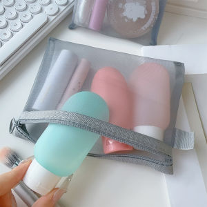 【♡Lovely girls house♡】Travel Pouch Cosmetics Makeup Bag Toiletries Organizer Collection Bag Mesh Net Polyster