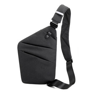 Fengdong men ultra thin anti-theft small chest bag mini cross body bags male one shoulder sling bag for travel boy sports bag