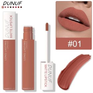 Matte Lipstick Non Stick Cup Red Nude Waterproof Long Lasting Liquid Lip Gloss Velvet Finish Resistant To Fading Lip Tint Makeup