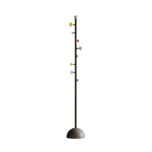 Creamy Style Floor Standing Coat Rack for Living Room And Bedroom Iron Material No Wall Fixing Required Simple Assembly