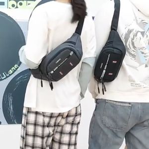 Multifunctional crossbody waist bag for men and women fashionable and versatile bag waterproof sports couple waist bag change cashier bag