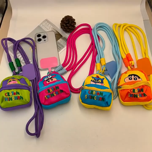 🇹🇭[พร้อมส่ง_จากกทม.] 🥑  สายยาว Crossbody การ์ตูน Crayon Shin-chan สายคล้องโทรศัพท์ กระเป๋าสตางค์ขนาดเล็ก น่ารัก กระเป๋าเหรียญ
