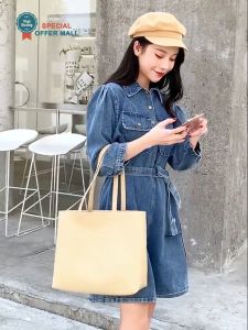 【2024 New】Korean Original Soft Leather Tote Bag for Women Large Capacity Aesthetic Casual Hand Bag Elegant Simple Shoulder Bag