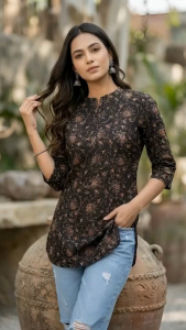 DEBAYU Nayo Cotton Short Kurti for Ladies (Tunic/Blouse) Size S to XXL Malaysia