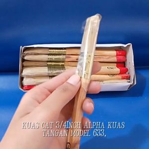 Kuas Cat 3/4inch ALPHA Kuas Tangan Model 633 3/4" Kuas 3/4 inch murah Koas Cat 3/4INCH